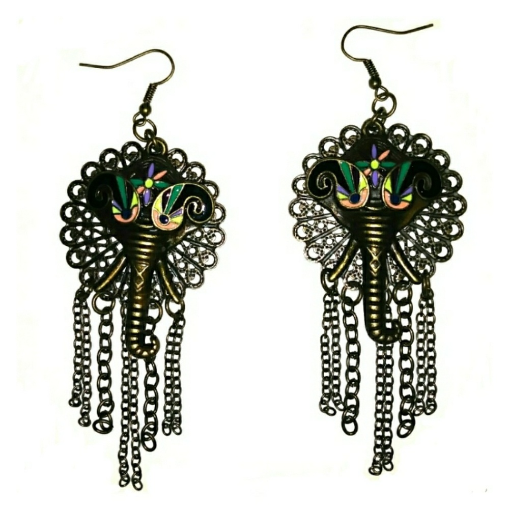 🌼Bronze Elephant Earrings
